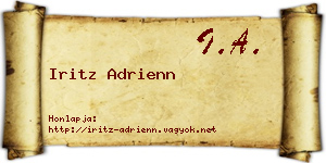 Iritz Adrienn névjegykártya